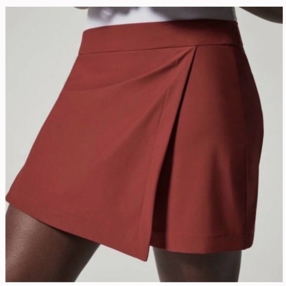 Spanx NWT Womens Sunshine Shorts 6'' Red Dark Cherry High Rise Pull On Size M - Picture 1 of 16